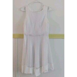 Velvet Torch Tennis Dress White  Medium Zipper  Spring Summer